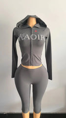 Two tone capris Set